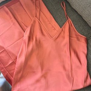 Peachy Pink Silk Dress 🍑